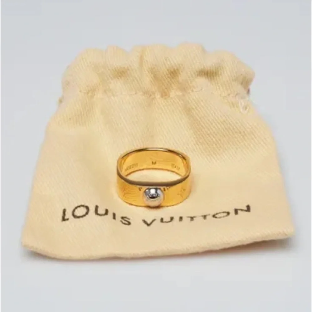 Louis Vuitton Rose  Gold Nanogram Ring Sz 6.5